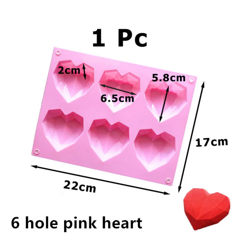 Силиконовая форма для торта в форме сердца 8/6 дюйма|Формы тортов| |