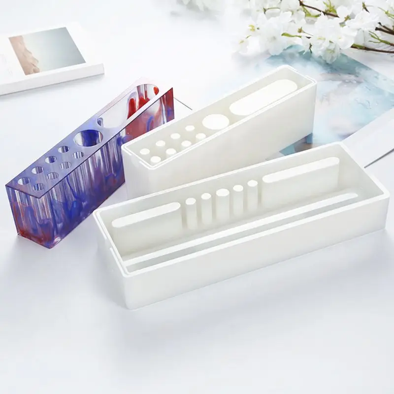 

Multi-Functional Pen Holder Resin Molds Storage Box Pencil Holder Silicone Mold