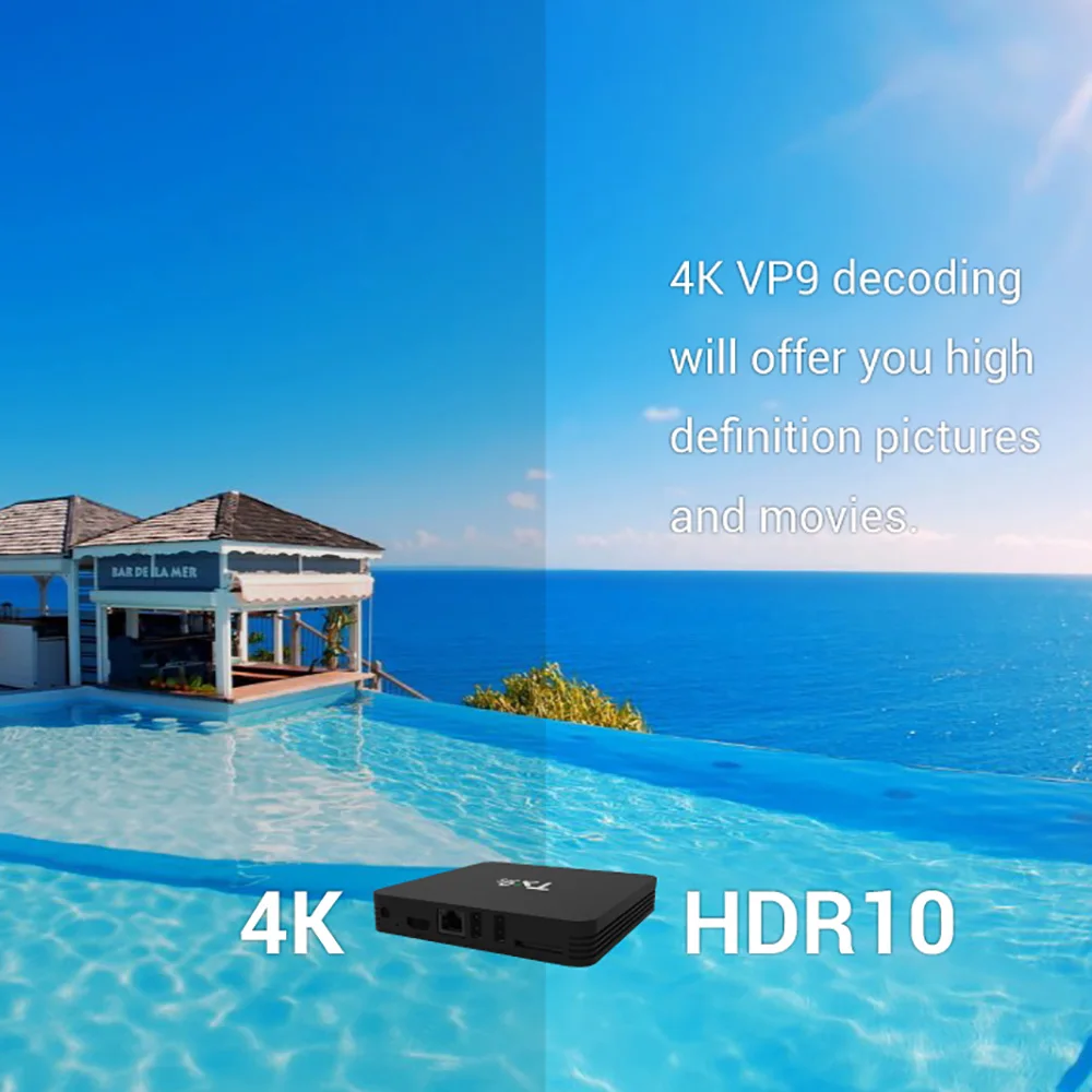 TX9s Android Smart TV Box Amlogic S912 Восьмиядерный 2 ГБ 8 4K 60fps 4G Wifi 1000M Youtube телеприставка PK