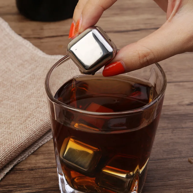 Новый Набор кубиков льда для виски из нержавеющей стали кубик охлаждения вина со