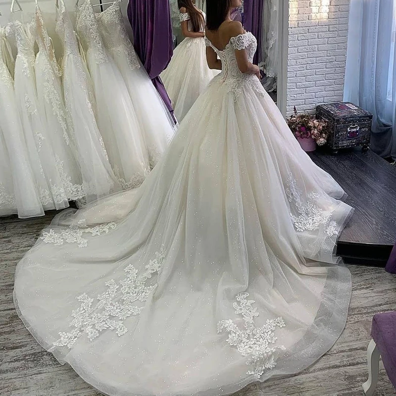 

Ball Gowns Wedding Dresses 2022 White Ivory Tulle Wedding Gowns Plus Size Beads Simple свадебное платье Marriage Customer Made