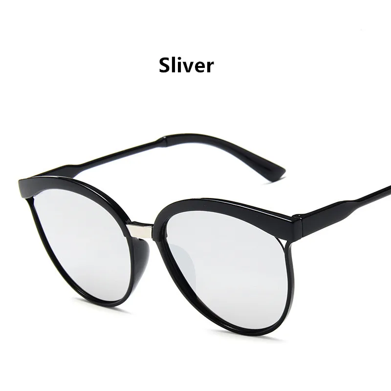 sliver 1 шт., бренд, кошачий глаз, стильные солнцезащитные очки для женщин, роскошные пластиковые солнцезащитные очки, классические ретро очки для улицы, солнцезащитные очки для рыбалки - Цвет: sliver