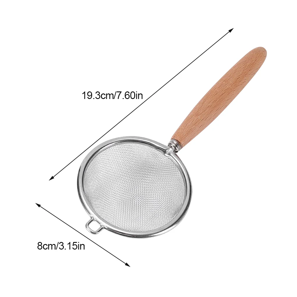 Многофункциональный дуршлаг кухонный фильтр с деревянной ручкой ручной из