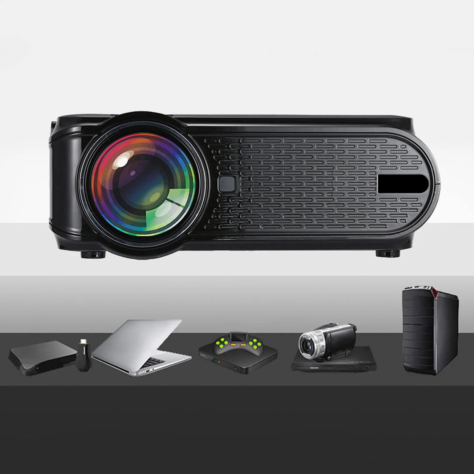 

Светодиодный прожектор 720P/1080P, Беспроводной Wi-Fi, высокое разрешение, с USB, HDMI-совместимый, VGA AV TV, аудиопорт 3,5 мм для дома, офиса, путешествий