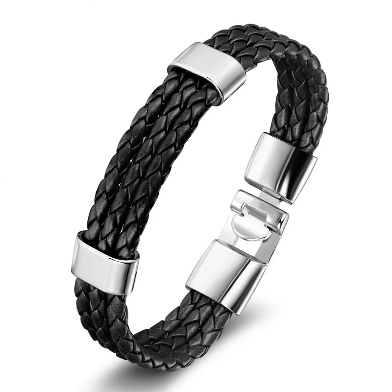 D & модный плетеный кожаный браслет для мужчин простые кожаные браслеты берет на