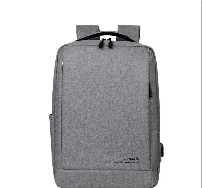 USB сумка для ноутбука Macbook Air Pro 13 14 15 15,6 17,5 чехол с рукавом женские и мужские рюкзаки школьный ПК ноутбук компьютерные сумки для Del - Цвет: Серый