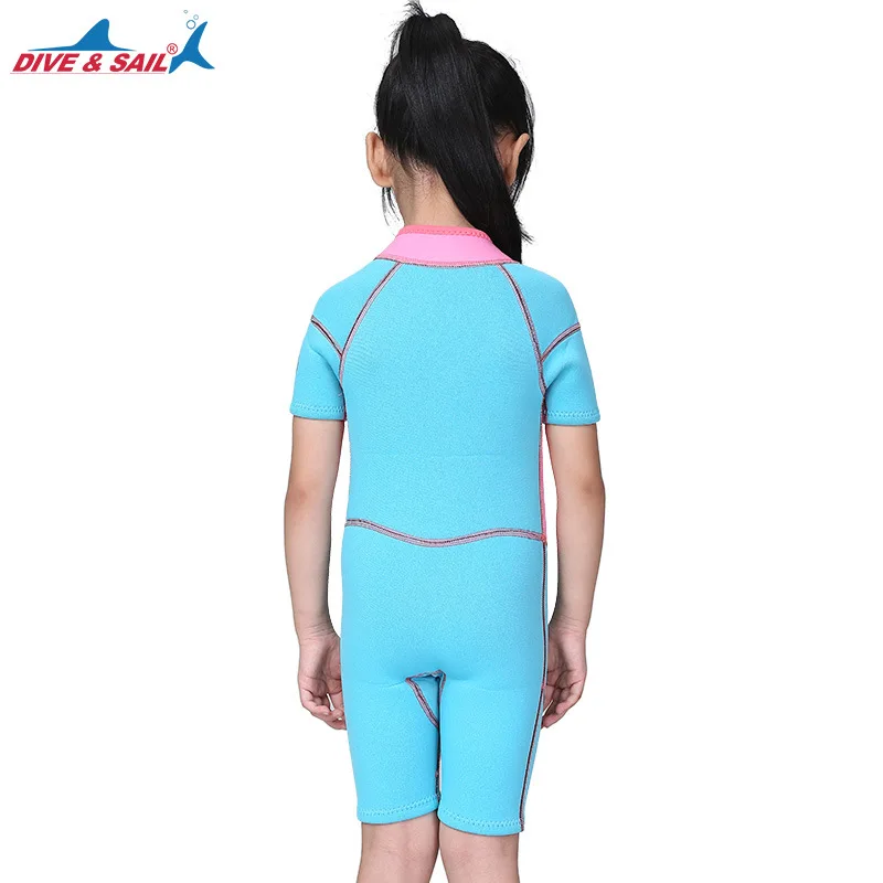 Цельный Детский костюм для дайвинга 2 5 мм комбинированный с коротким рукавом