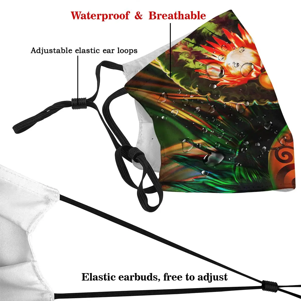 

Black Queen Melanin African Women Dust Mask with PM2.5 Activated Carbon Filter for Adult Mouth-muffle Face Reusable