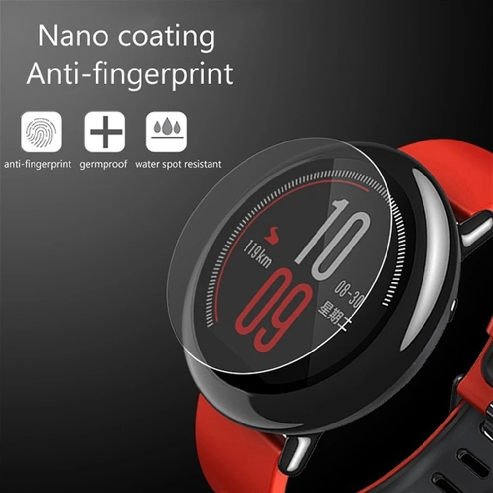 Защитное стекло изогнутое закаленное 2.5D для Huami Amazfit Pace Stratos Verge