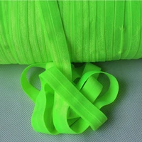 solid color foe ribbon 544 key lime plain colors fold over elastic100 yards per lot