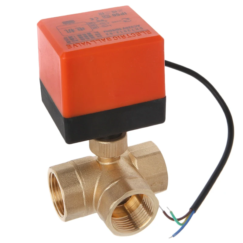 

JFBL горячий AC220V 3 способа 3 провода 2 управления моторизованный шаровой клапан электрический привод DN25