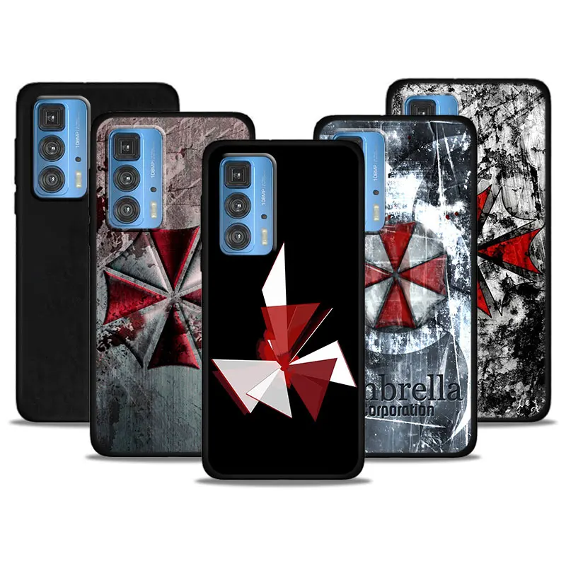 

Biohazard Umbrella Corps Soft Shockproof Black Phone Case For Motorola Edge S 20 Pro Lite 2021 G60 G40 E20 Power Fusion