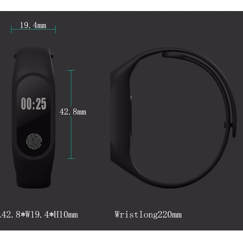 

Smart Wristbands Fitness Tracker Smart Bracelet Pedometer Bluetooth Smartband Waterproof Sleep Monitor Wrist Watch M2