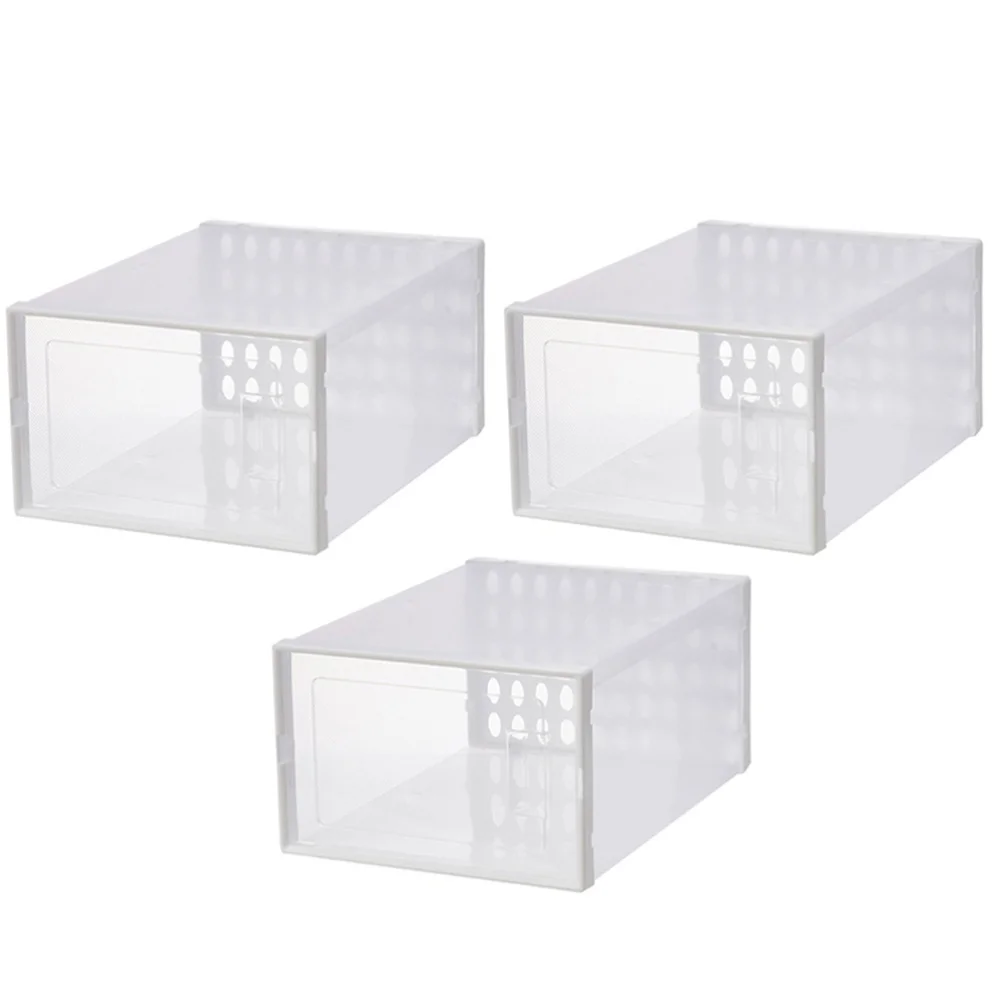 

3Pcs Shoes Boxes Shoes Storage Organizer Household Shoe Cases