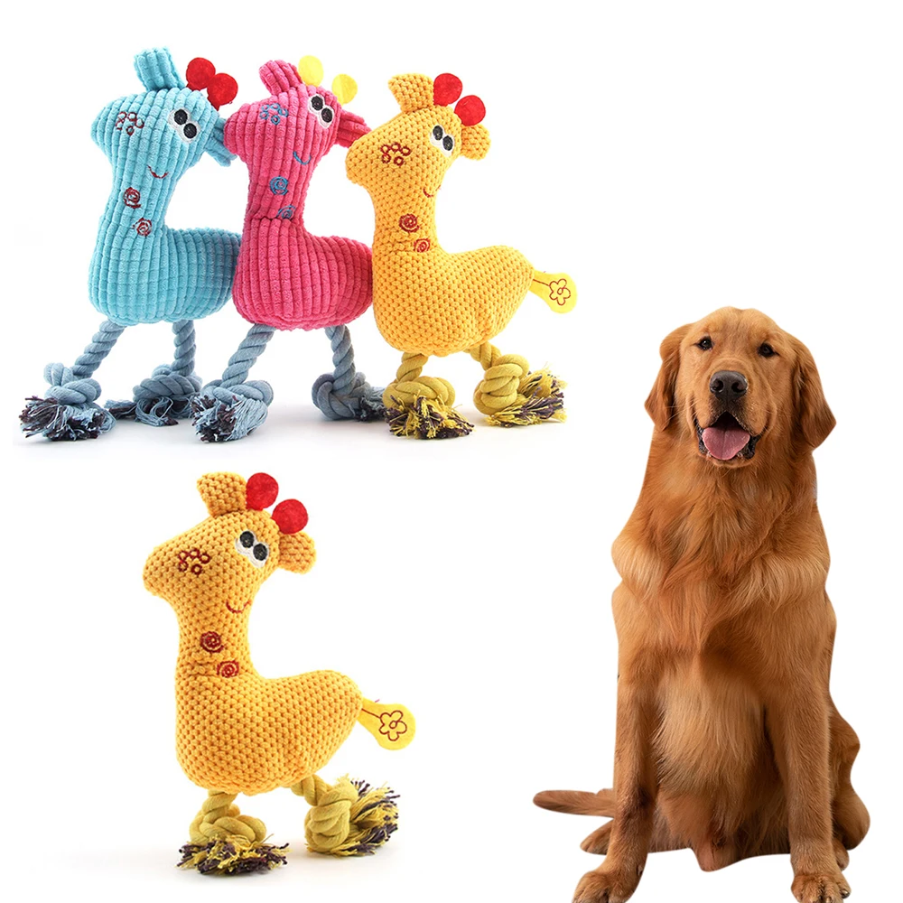 

Pet Toys Plush Corn Kernels Vocal Fawn Dog Teeth Large Dog Toy Bite Resistant Molar Stick Pet Supplies Train Pets While Playing