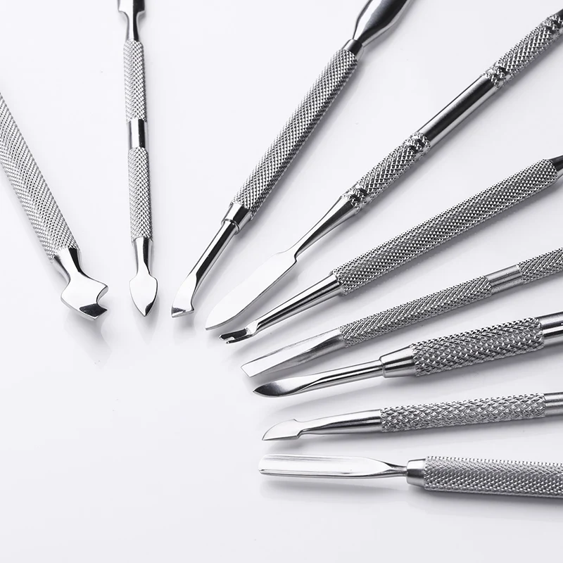 1 шт. инструменты для дизайна ногтей из нержавеющей стали ложка толкатель