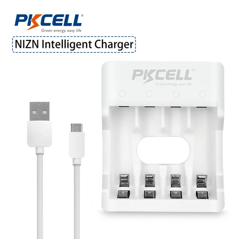 Зарядное устройство PKCELL ni-zn AA/AAA для аккумуляторов 1-4 шт., никель-цинковые AA/AAA, аккумуляторные батареи 1,6 в, зарядное устройство NIZN USB