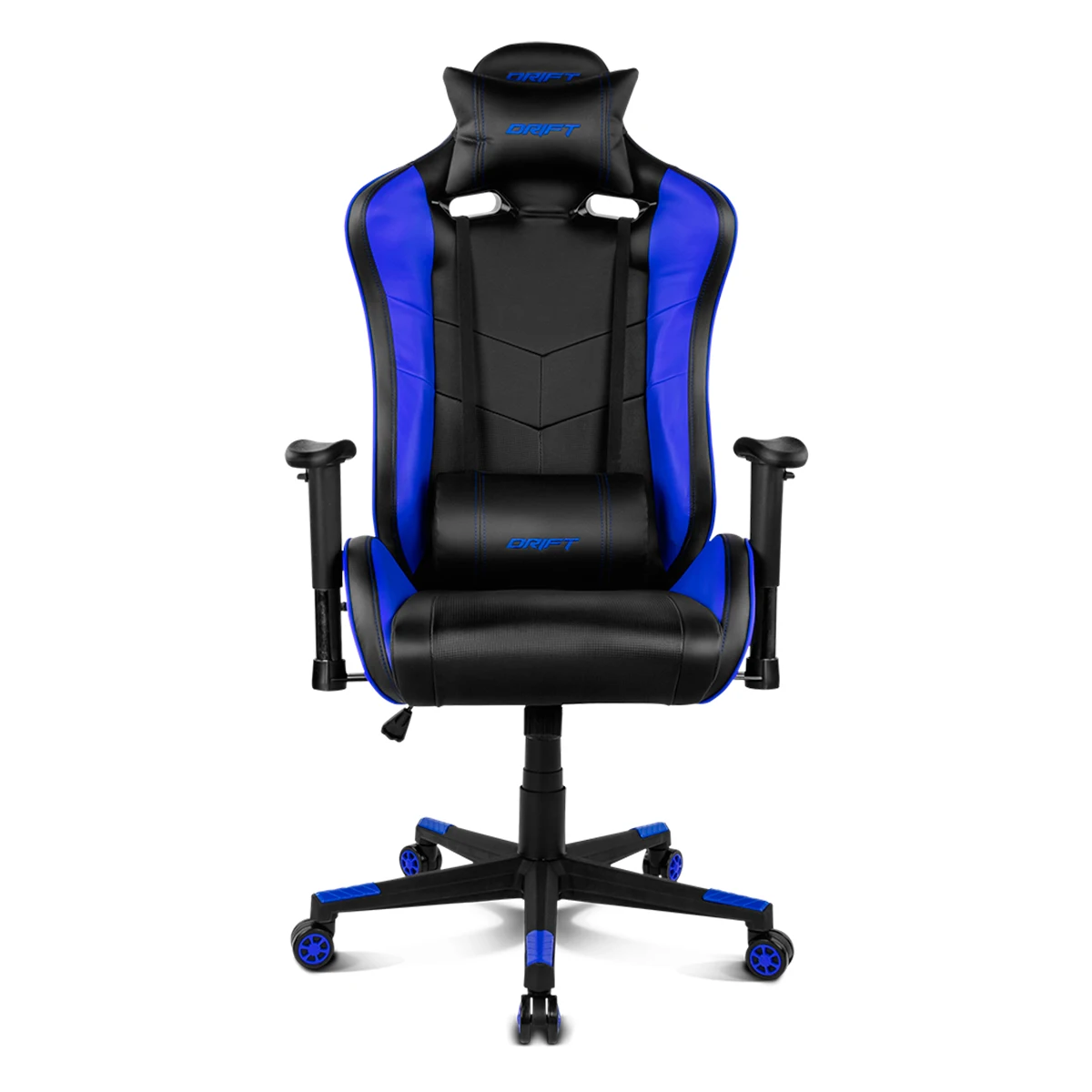 

2021 chair Gaming Black Blue professional-polyfur, armrest, adjustable height, Lumbar and Cervical