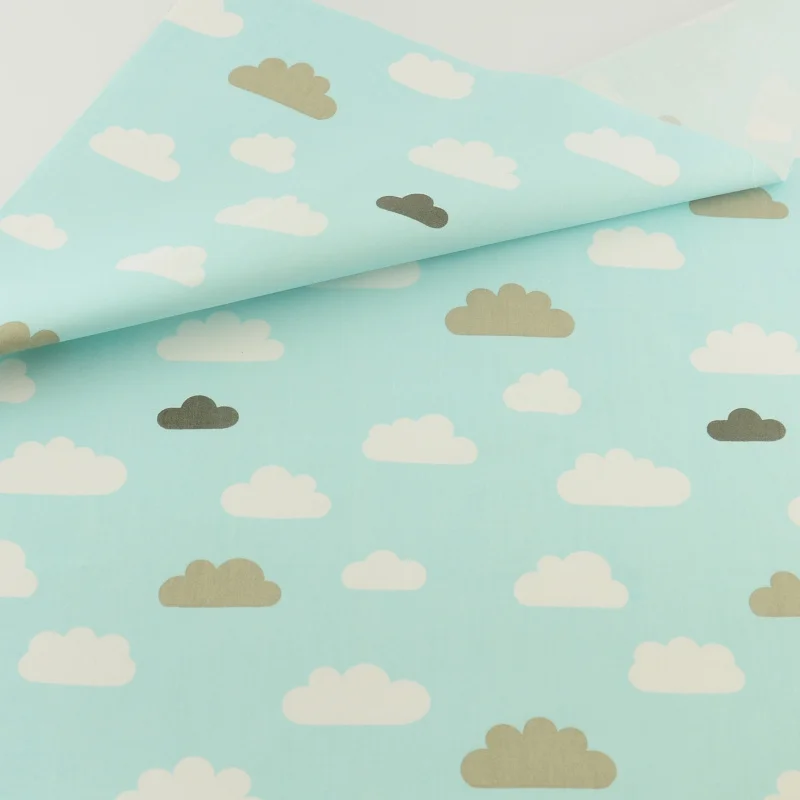 Красивый цветной дизайнерский светильник синий хлопковый тканевый саржевый