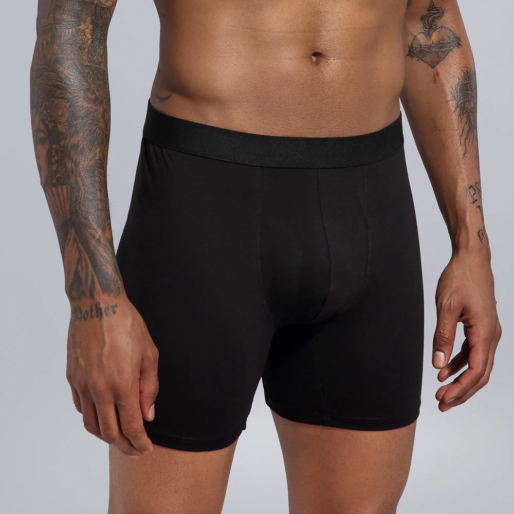 Boxershorts Male Underpants Men Boxers Long Panties Underwear Cotton Loose Under Wear Plus Size boxer homme