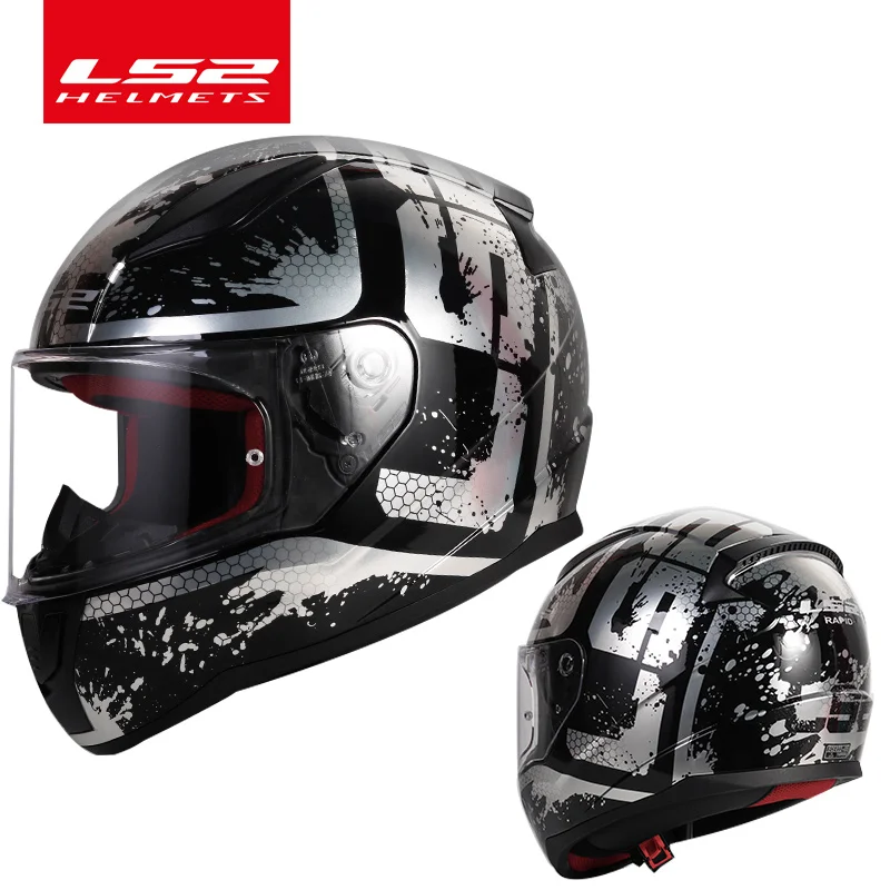 19 LS2 FF353 анфас мото rcycle шлем Высокое качество ABS Мото шлем LS2 Быстрый уличные гонки шлемы одобрено ECE - Цвет: 19