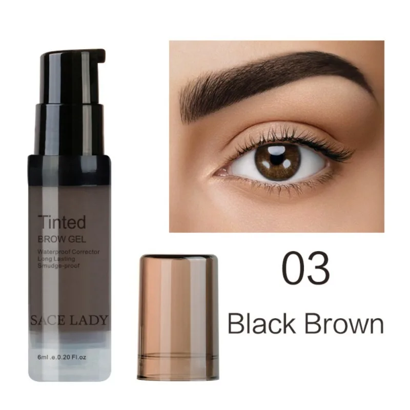 Оптовая продажа 3 вида цветов водостойкая краска тушь для бровей крем Гель Макияж