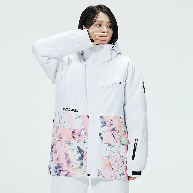 Новейшая зимняя куртка для сноуборда лыжная ветровка Теплая мужская и женская с