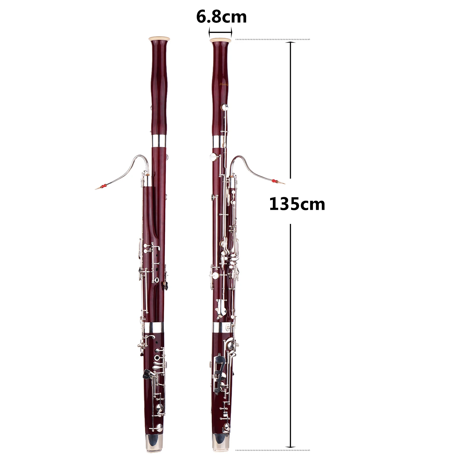 Профессиональный деревянный корпус из клена Muslady Bassoon C Key Cupronickel посеребренные