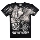 Мужская футболка с принтом молнии, мотоцикла, орла, с 3D принтом, модная футболка с короткими рукавами, лето 2021