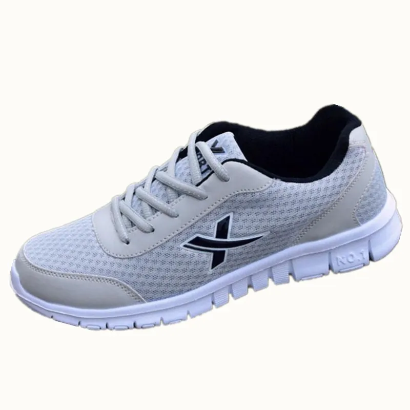 Мужская обувь 2019 дышащая и удобная сетчатая легкие кроссовки на плоской подошве