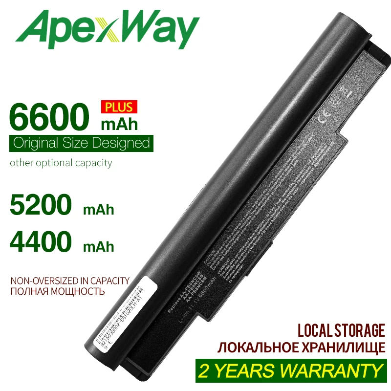 ApexWay4400mah 6 ячеек 10 8 V Аккумулятор для ноутбука Samsung NC10 KA06DE N140 JA04 N110 12PBK AA PB8NC6B/US PB8NC8B N108