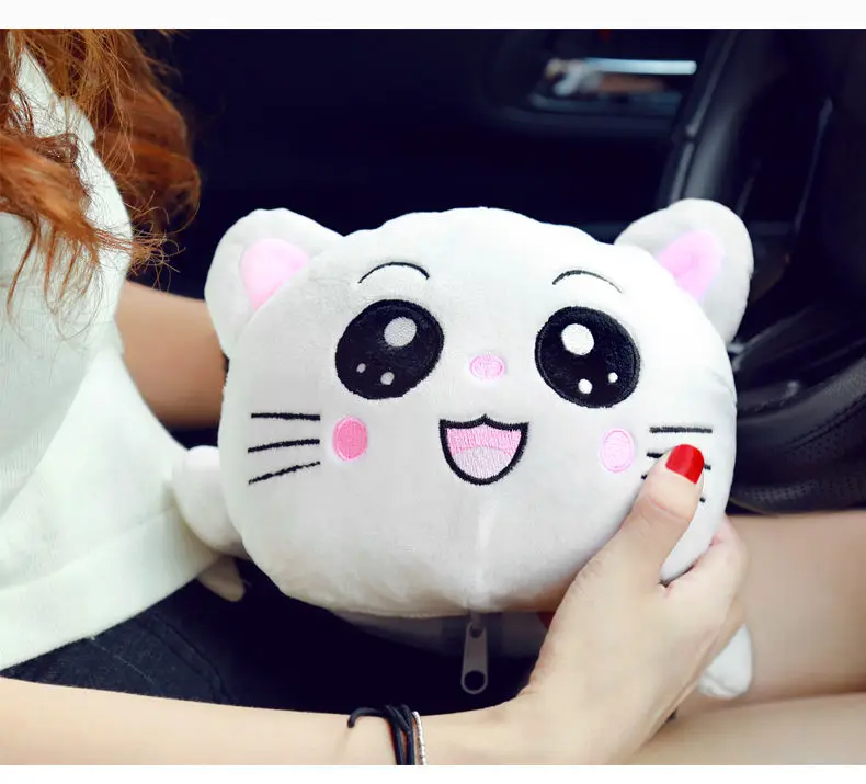 

Cute Dog Cat Car Tissue Box Holder for Car Armrest Box Soft PP Cotton Paper Case Napkin Holder Car Accessories for Women Girls