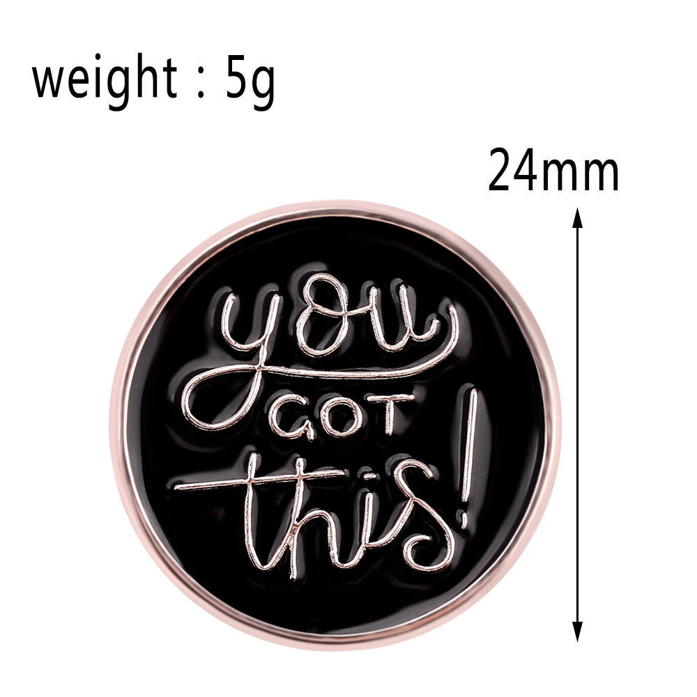 Вы получили эту чёрную эмалированную брошь Очаровательная медаль отворот значок