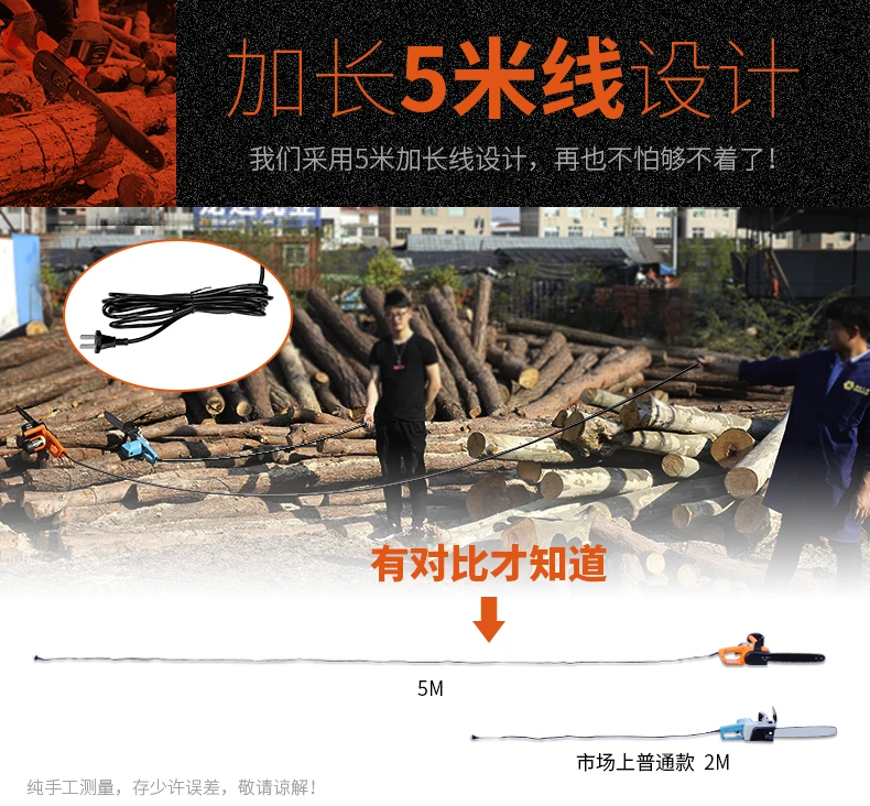 220VChainsaw Бытовая высокомощная деревообрабатывающая Электрическая цепная пила многофункциональная лесозаготовительная ПИЛА ЭЛЕКТРИЧЕСКАЯ маленькая режущая пила