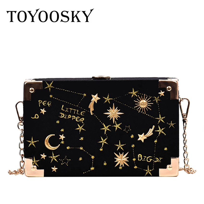 TOYOOSKY сумочка из велюра женская сумка с заклепками модная вечерняя через плечо