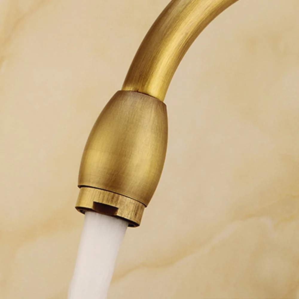 Медный выдвижной кран для горячей и холодной раковины умывальника кухонный