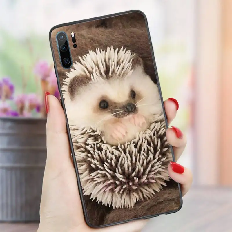 

Hedgehog animal funny pattern Phone Case For Huawei honor Mate P 10 20 30 40 i 9 8 pro x Lite smart 2019 nova 5t