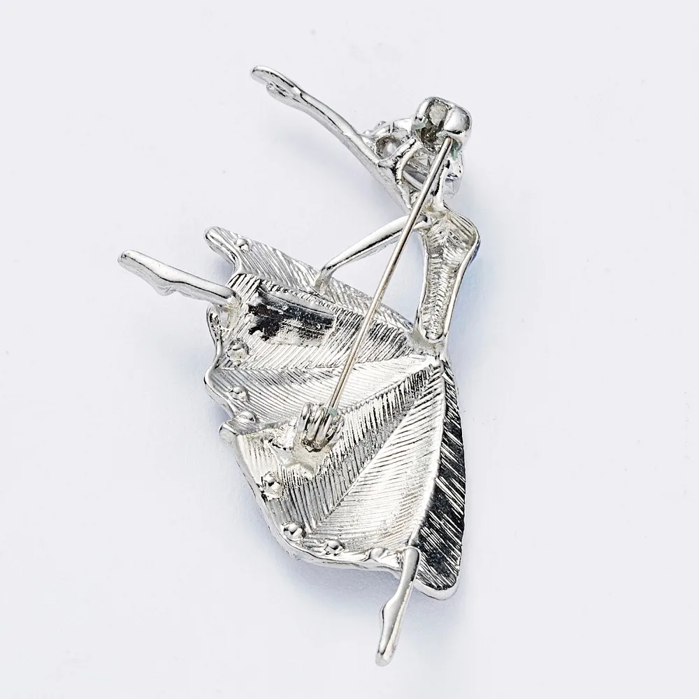 Мода Rhinestone танцы мальчик и девочка чертежное масло фигурка персонажа брошка заколка для женщин Девушка эмаль платье маленькое платье аксессуары
