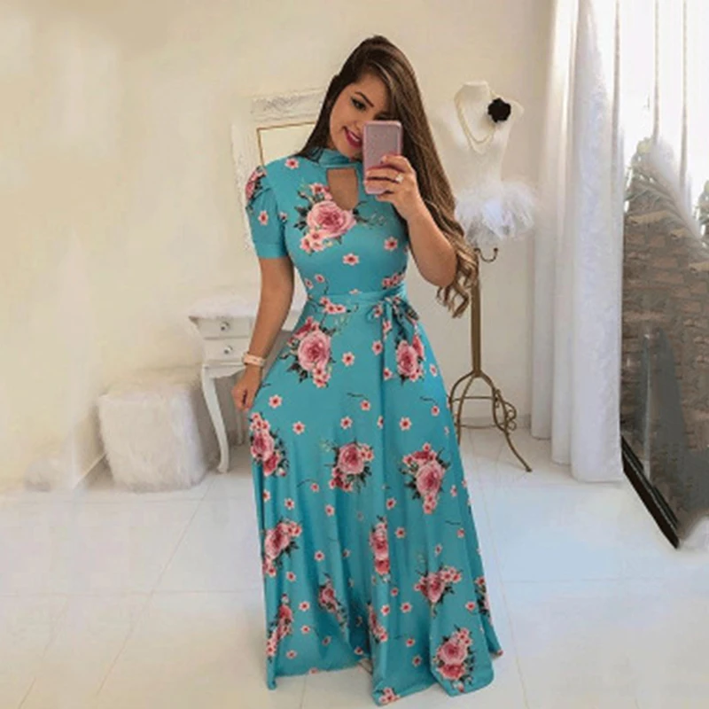 Женское платье с цифровой печатью модное большого размера плюс в европейском