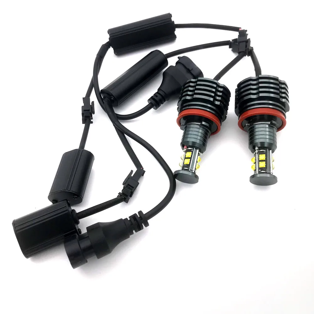2 шт. 80 Вт светодиодный Ангел глаз маркер высокого светильник чип 3535 автомобиля Halo