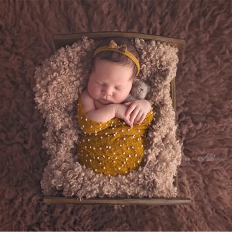 Фигурное одеяло из искусственного меха для детской фотосессии, корзина для подушки, наполнитель для детской фотосессии одеяло бутафория для фото(50*80 см