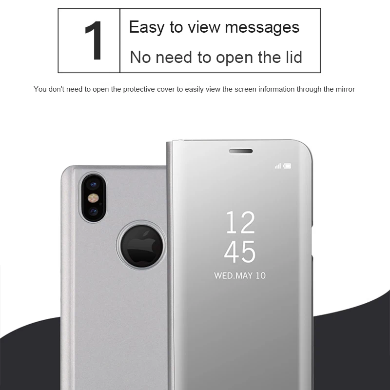 Умный зеркальный флип-чехол для iPhone 11 Pro Max iPhone XS Max XR X 10 7 8 6 S 6 S Plus 7Plua 8Plus роскошный пластиковый чехол для телефона