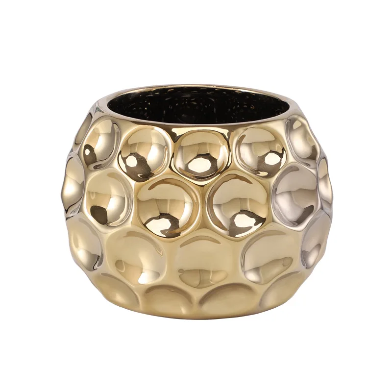 Европейская Золотая ваза с большим горлом организация цветов настольное