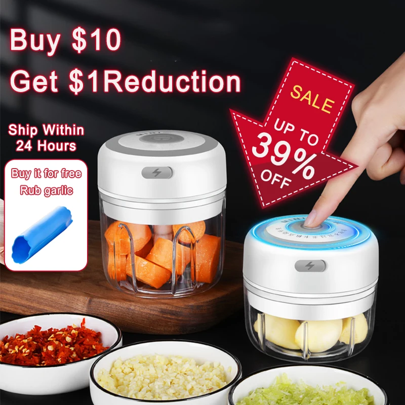 Электрический беспроводной мини-чеснок для чеснока измельчитель USB зарядка