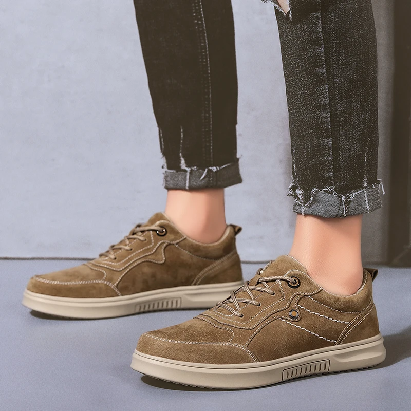 New Casual Shoes Men Loafers Leather Flat High Quality Designer Moccasins Sneakers Footwear Male | Обувь