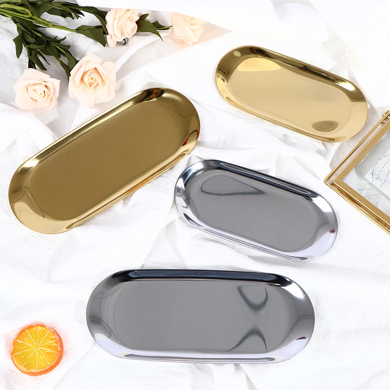 Золотая обеденная тарелка в скандинавском стиле десертная из нержавеющей стали