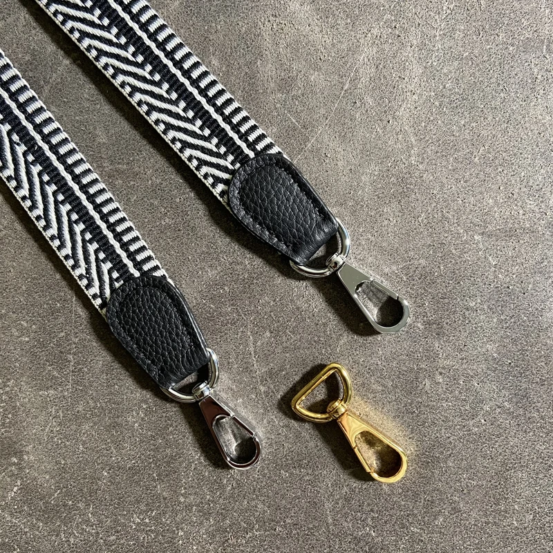 Custom Evelyn Bag With Shoulder Strap Color Woven Canvas Shoulder Strap All-match Leather Diagonal Bag Strap Accessories