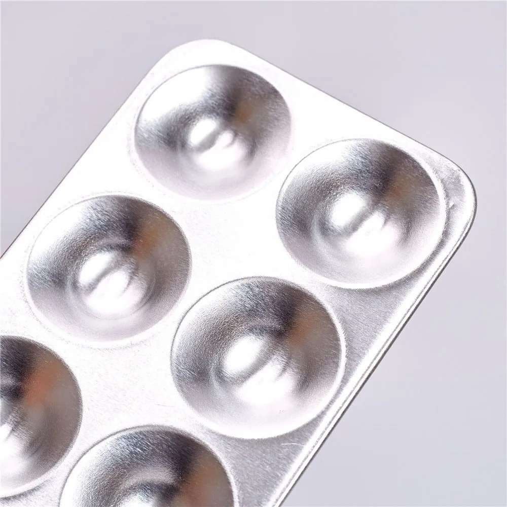 Цветная палитра из алюминия для дизайна ногтей лак пластинка смешивания основы