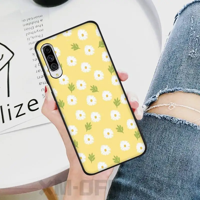 LJHYDFCNB daisy wallpaper Black TPU Soft Rubber Phone Cover For Samsung A10 20 30 40 50 70 10S 20S 2 Core C8 A30S A50S | Мобильные