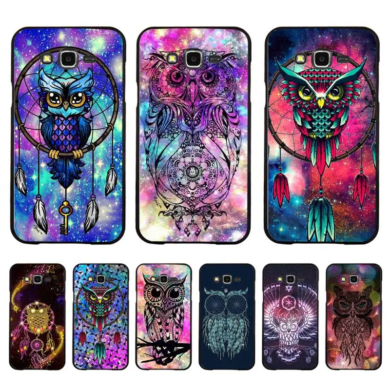 

Dream Catcher Drawings Feather Owl Phone Case For Samsung Galaxy J4plus J6 J5 J72016 J7prime J7Core J6plus Coque